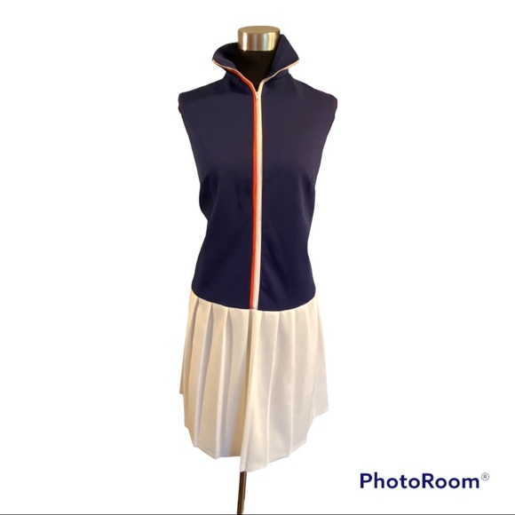 Vintage Plus Red White & Blue Drop Skirt Dress - Picture 2 of 16